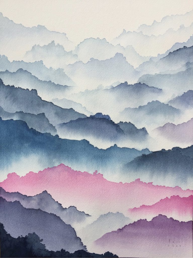 Pink mountains | Launshae's art