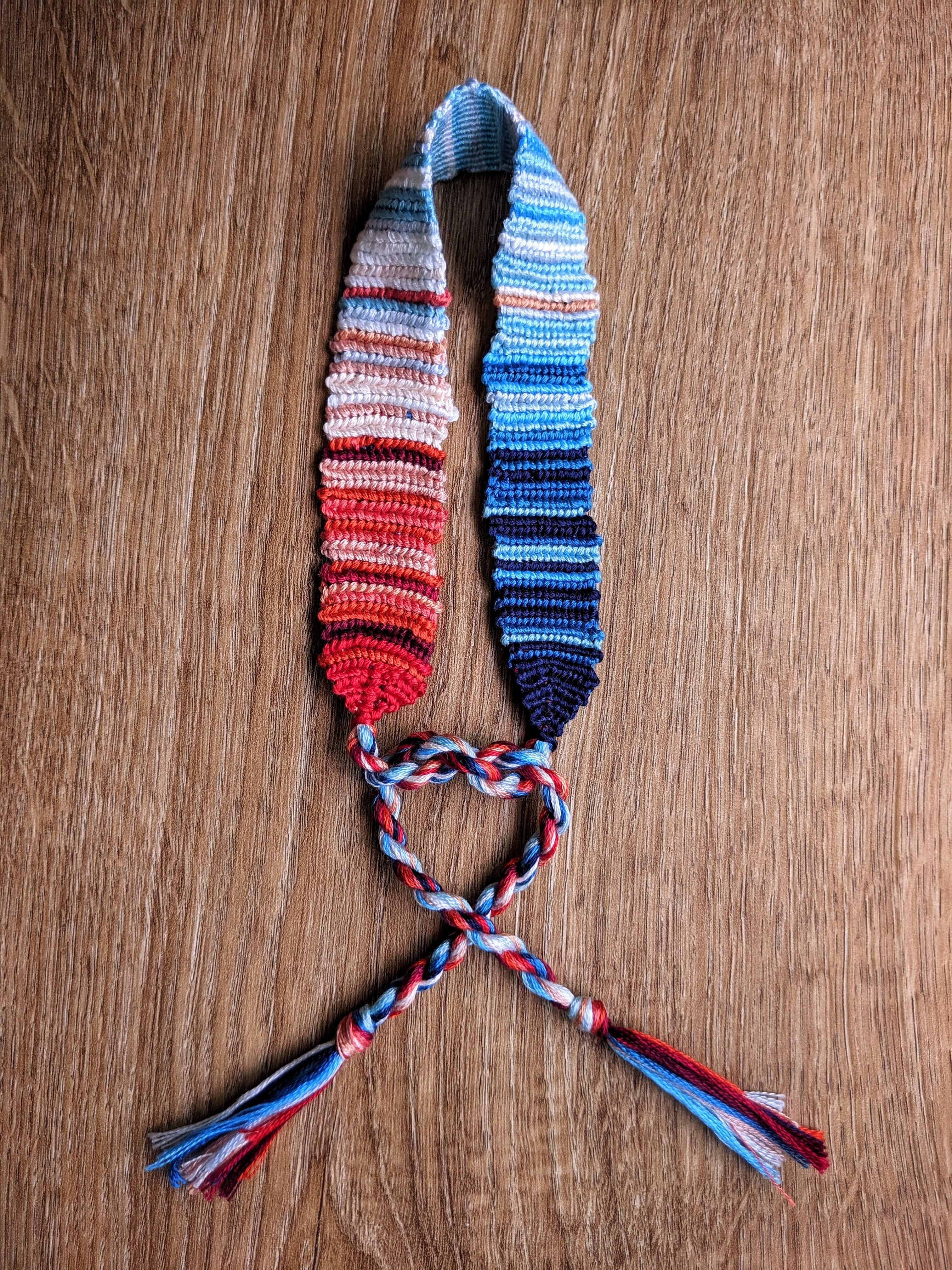 Red white clearance blue friendship bracelet