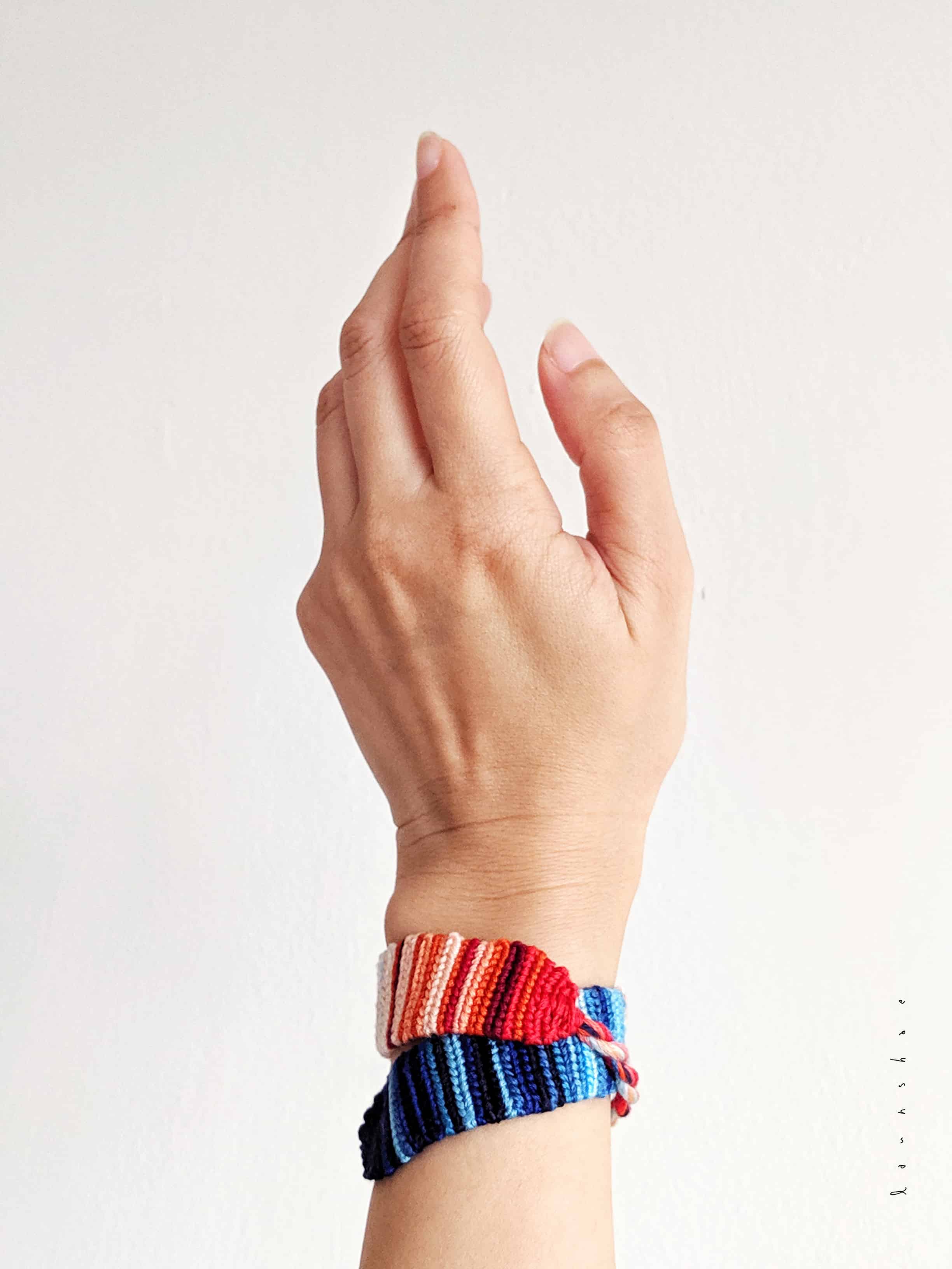 climate stripes friendship bracelet